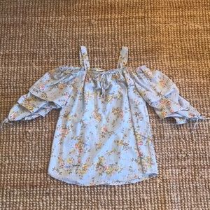 Flowery off the shoulder top